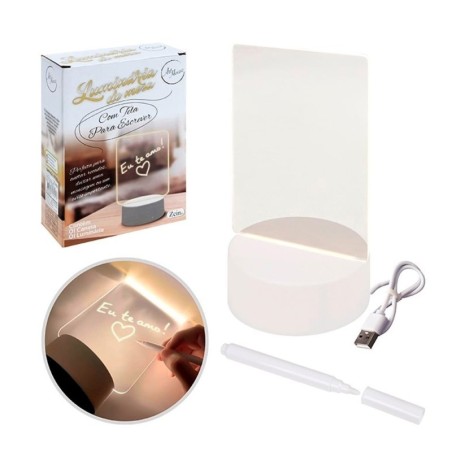 Luminária Led De Mesa Com Tela Para Escrever
