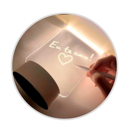 Luminária Led De Mesa Com Tela Para Escrever