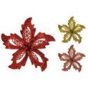 Enfeite Flor Com Pregador 14cm Para Árvore De Natal