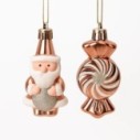 Enfeite De Natal Papai Noel Candy Com 2 Peças