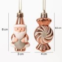 Enfeite De Natal Papai Noel Candy Com 2 Peças