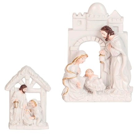 Enfeite De Natal Presépio De Resina Branco 9cm