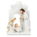 Enfeite De Natal Presépio De Resina Branco 9cm