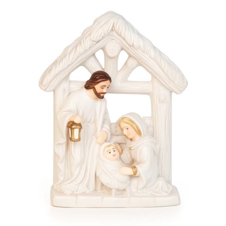 Enfeite De Natal Presépio De Resina Branco 9cm