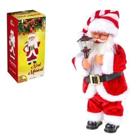Papai Noel Com Luminária Musical Com Luz E Movimento