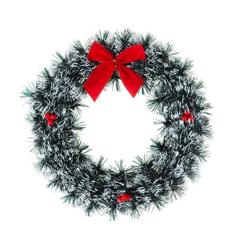 Guirlanda Festão Enfeite De Natal Com Laço 36 cm