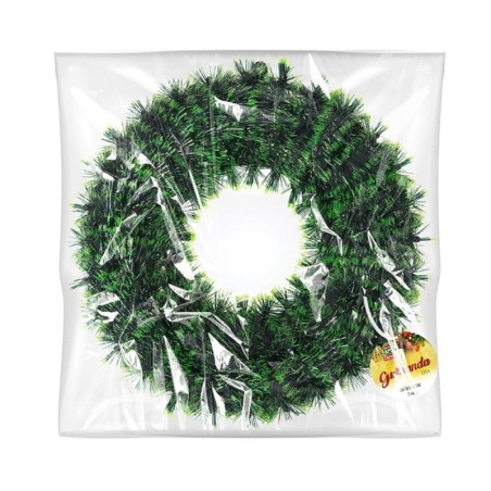 Guirlanda Lisa Verde Enfeite De Natal 42cm