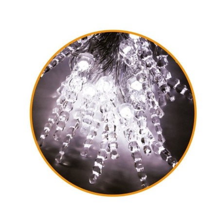 Pisca Pisca Pêndulo Cristal Branco 127V 5 Metros Com 20 LEDs