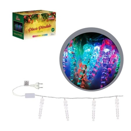 Pisca Pisca Pêndulo Cristal Colorido 127V 5 Metros 20 LEDs