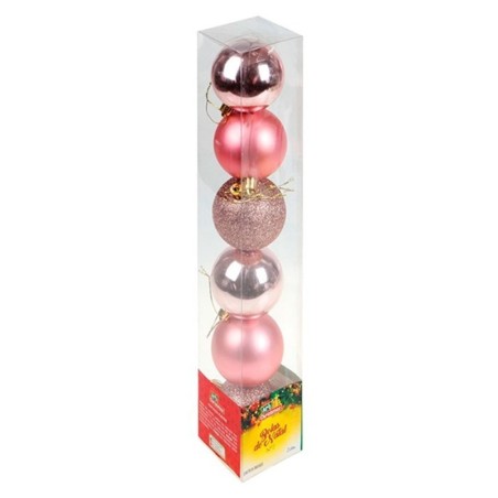 Kit Bola De Natal Lisa Rose 7cm Com 6 Unidades