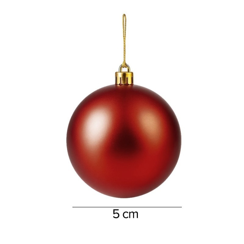 Kit Bola De Natal Encanto Vermelho 5cm Com 9 Unidades