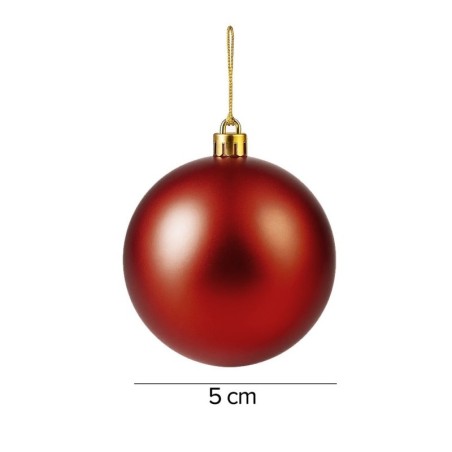 Kit Bola De Natal Encanto Vermelho 5cm Com 9 Unidades
