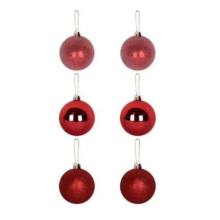 Kit Bola De Natal Berry Vermelha 6cm Com 6 Unidades