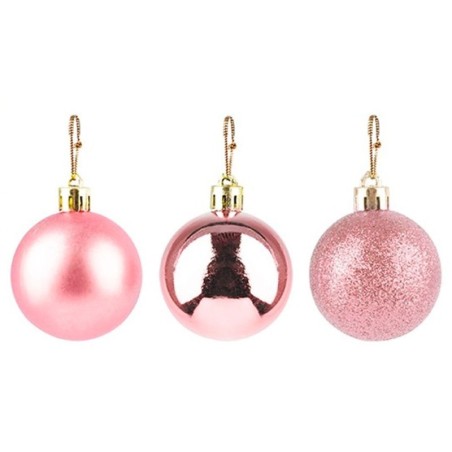 Kit Bola De Natal Lisa Rose 2,5cm Com 8 Unidades