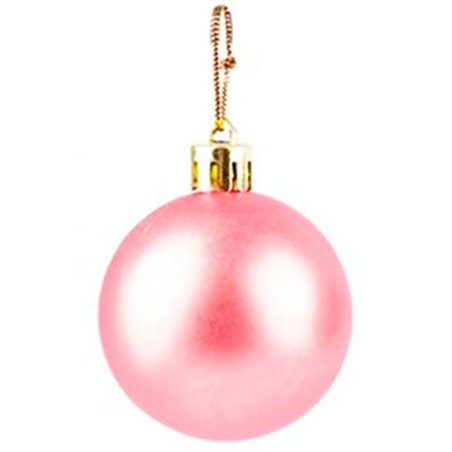 Kit Bola De Natal Lisa Rose 3cm Com 7 Unidades