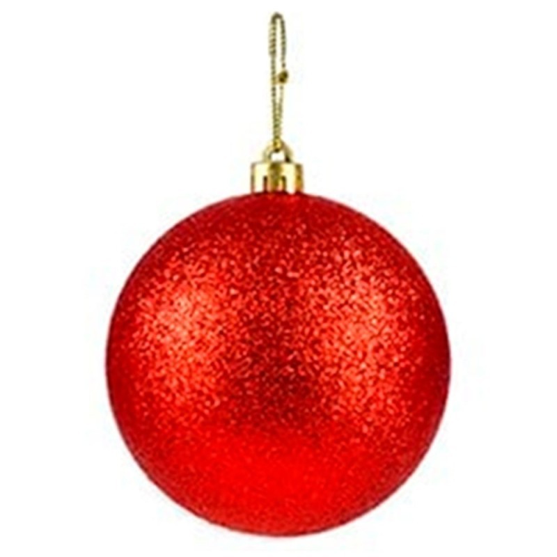 Kit Bola De Natal Lisa Vermelha 3cm Com 7 Unidades