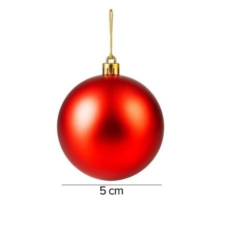 Kit Bolas De Natal Hohoho Vermelho 5cm 9 Unidades