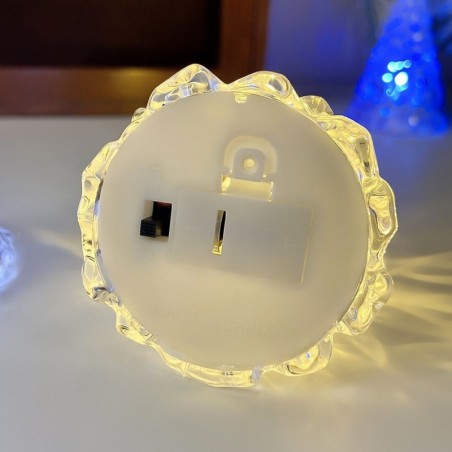 Enfeite De Acrílico Árvore De Natal Com Led 9cm x 5cm