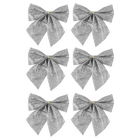 Kit 6 Laços Shine Com Glitter Enfeite De Natal