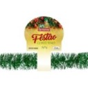 Enfeite Festão Metalizado Verde Fino Para Árvore Natal 2 Metros