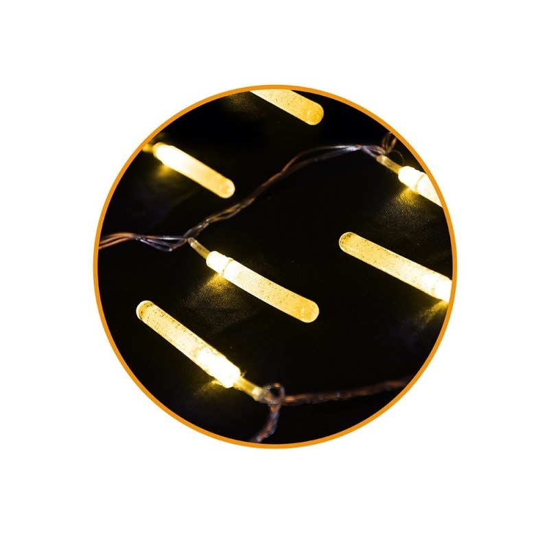 Pisca Pisca Tubo Bolha Branco Quente 30 Lâmpadas LEDs  220v