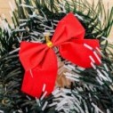 Kit 12 Laços Vermelho De Natal Enfeite 5 cm Atacado