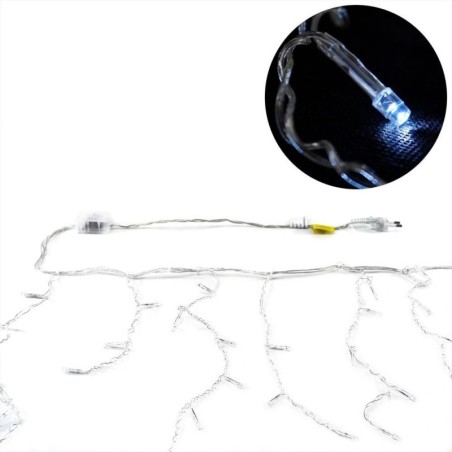 Pisca Pisca Cascata 100 Lâmpadas Branco 1,9 Metros Natal 127V - Feira da Madrugada SP