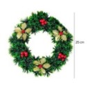 Guirlanda Verde Com Flores E Suporte De Plástico 25cm