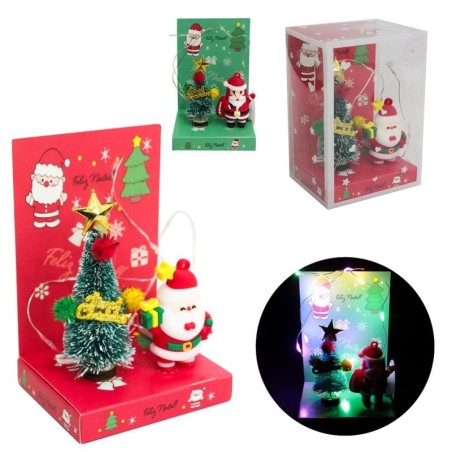 Enfeite Papai Noel E Arvore De Natal Com Led