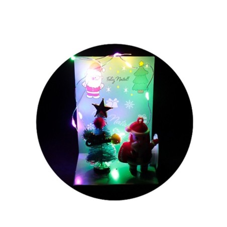 Enfeite Papai Noel E Arvore De Natal Com Led