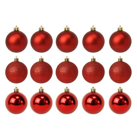 Kit Enfeite Bolas De Natal Mista Fosca Glitter Lisa 3cm