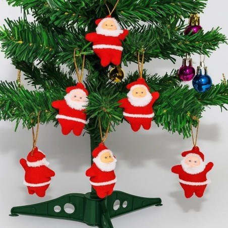 Enfeite Papai Noel Pacote Com 3 Unidades 5cm