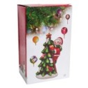 Enfeite Árvore De Natal Com Papai Noel De Porcelana Com Led