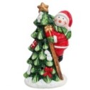 Enfeite Árvore De Natal Com Papai Noel De Porcelana Com Led