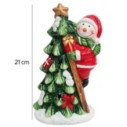 Enfeite Árvore De Natal Com Papai Noel De Porcelana Com Led