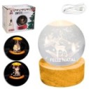 Luminária Natalina Globo De Vidro Led Decorativo