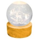 Luminária Natalina Globo De Vidro Led Decorativo
