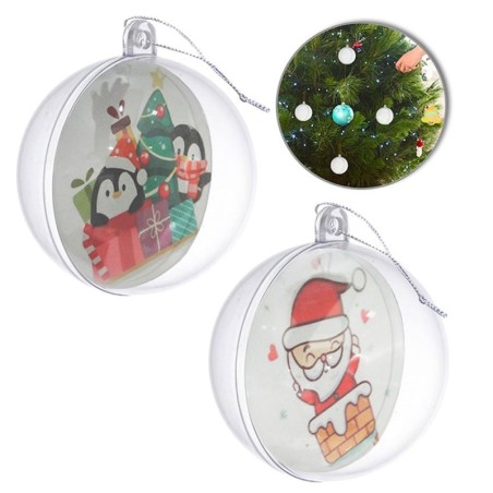 Bola De Natal Transparente Para Foto Para Pendurar