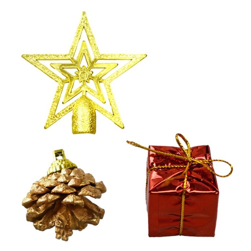 Kit Enfeites Pendentes De Natal Mistos 10 peças