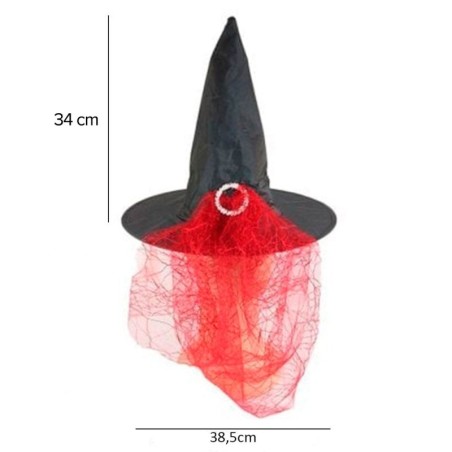 Chapéu De Bruxa Com Teia De Aranha Halloween