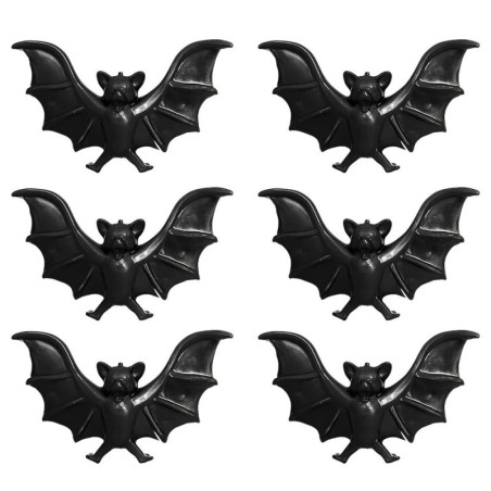 Enfeite Halloween Morcego De Plástico 06 Peças
