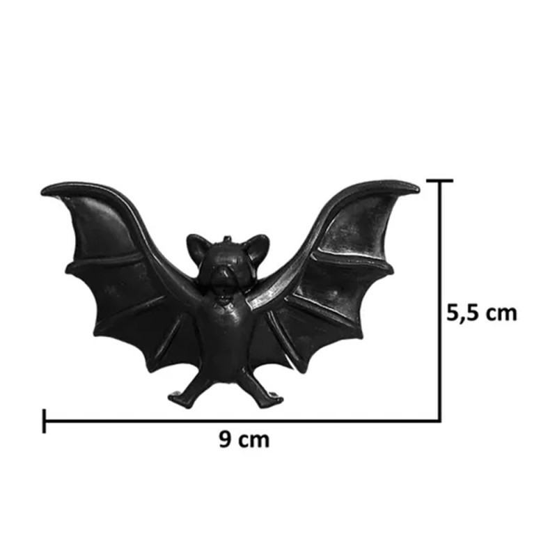 Enfeite Halloween Morcego De Plástico 06 Peças