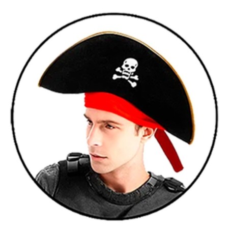 Fantasia Chapeu Pirata De Halloween Em Veludo