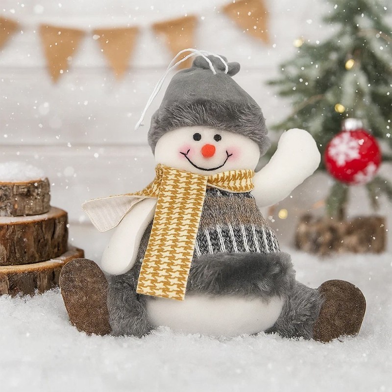Pendente Papai Noel Perna Aberta Xadrez Enfeite De Natal