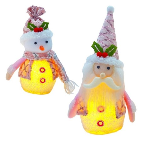 Enfeite Boneco Natalino Com Led Variado 25CM