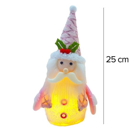 Enfeite Boneco Natalino Com Led Variado 25CM