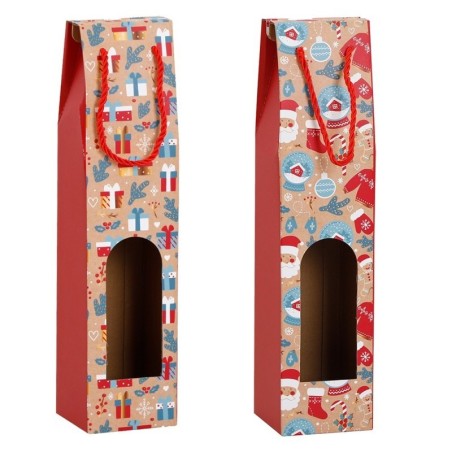 Sacola Presente Para Garrafa De Vinho De Natal 2