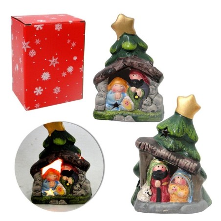 Enfeite Natal De Resina Com Luz A Bateria 12CM