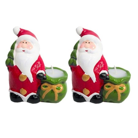 Kit 4 Velas Variadas Natalina De Porcelana