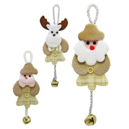 Enfeite De Natal Pendente Diversos De Croche Com Guizo
